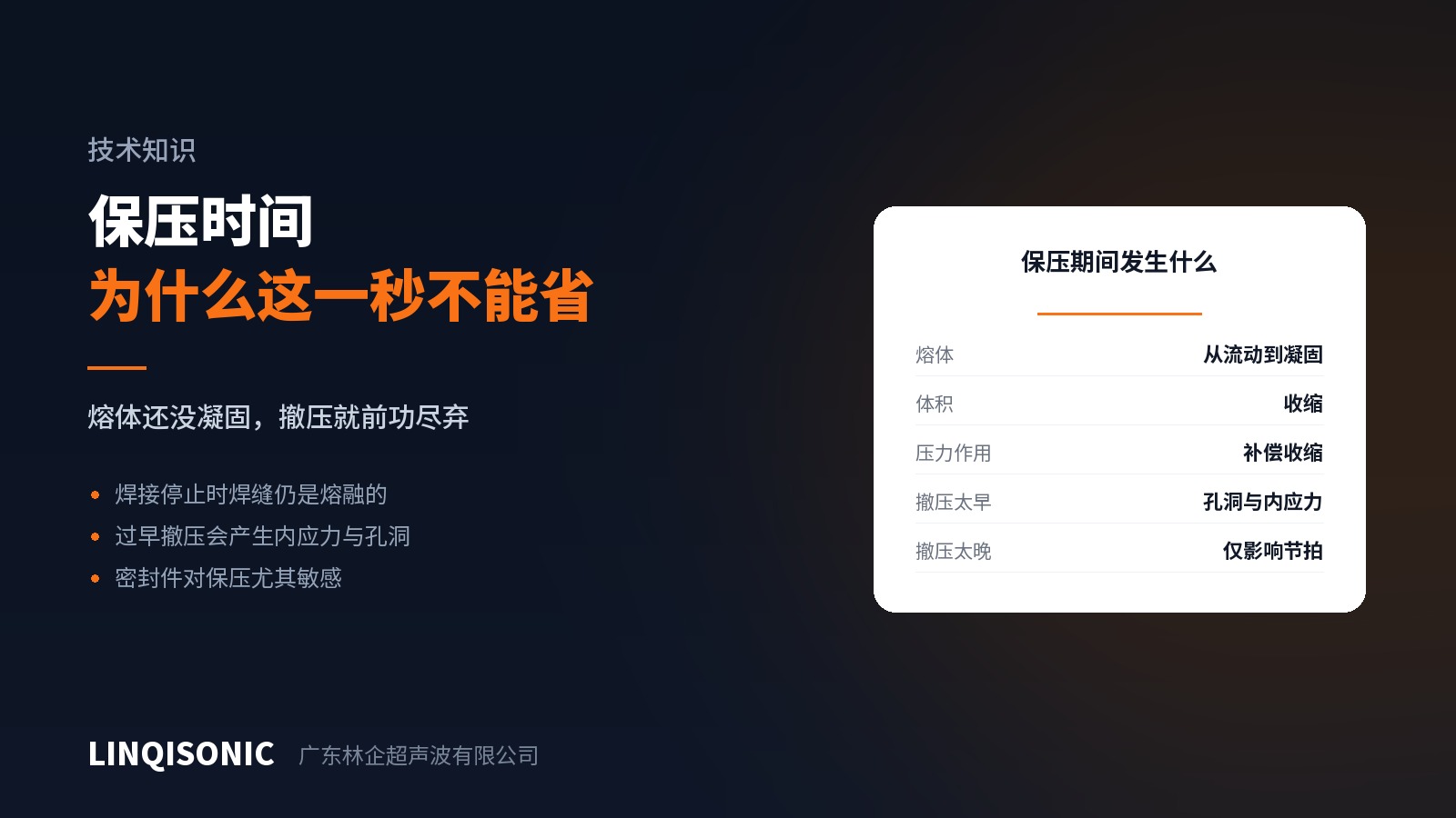保压时间：为什么这一秒不能省